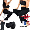 3x-Leggings-/-Collant-A-88003-Donna-Felpati-Termici-Eleganti-3pz.-Colore-Nero