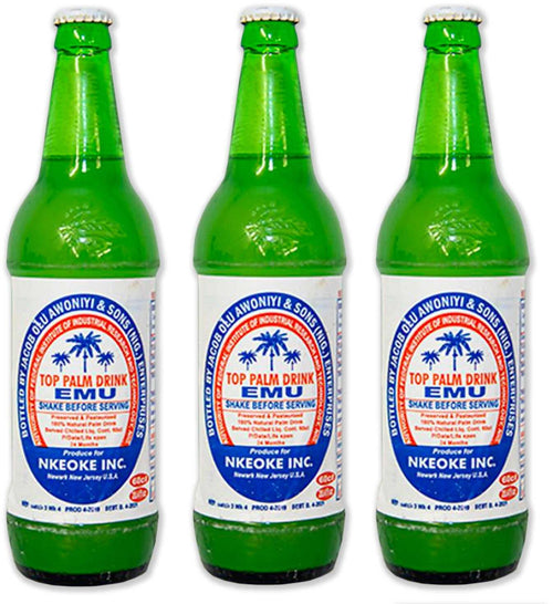 PALM WINE TOP PALM JUICE EMU LINFA DI PALMA 60 CL X 3 BOTTIGLIE AFRICA