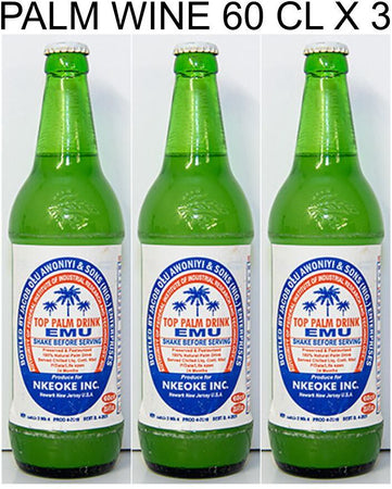PALM WINE TOP PALM JUICE EMU LINFA DI PALMA 60 CL X 3 BOTTIGLIE AFRICA
