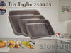 Bavaria Ottingher Tris Teglie Forno Rettangolari 1x25cm 1x30cm 1x35cm Pentole Mineral Stone 100% Made in Italy 3 x Pentola Anti Aderente 99994 tris teglie L'Orchidea - Siderno, Commerciovirtuoso.it