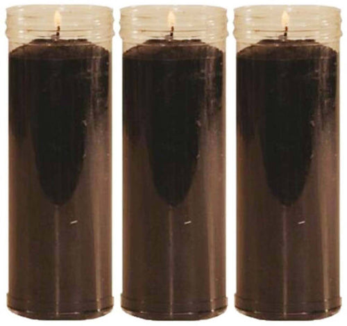 VELÒN NEGRA CANDELA NERA CM 14 X 5.5 CON TUBO PROTECTOR X 3