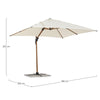 Ombrellone in alluminio con palo laterale orientabile da giardino Orion effetto legno