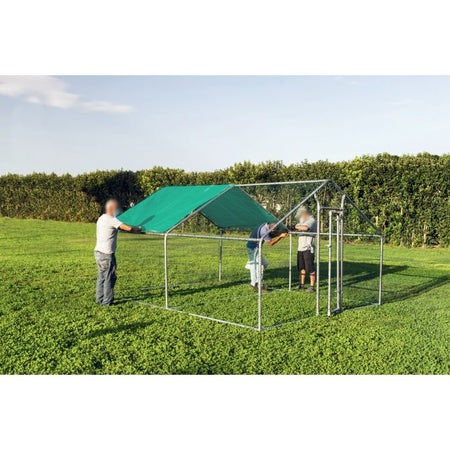 Gabbia per animali da esterno - Recinto per Polli 3 x 4m x 2m H - 12 mq