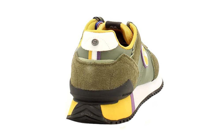 COLMAR Sneakers Uomo art. TRAVIS PLUS COLORS 011 in tessuto/suede Military Green-Ochre-Purple
