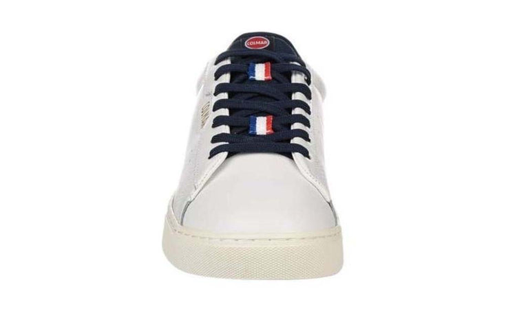 COLMAR Sneakers Uomo art. BATES GRADE 063 in pelle White-Navy-Red