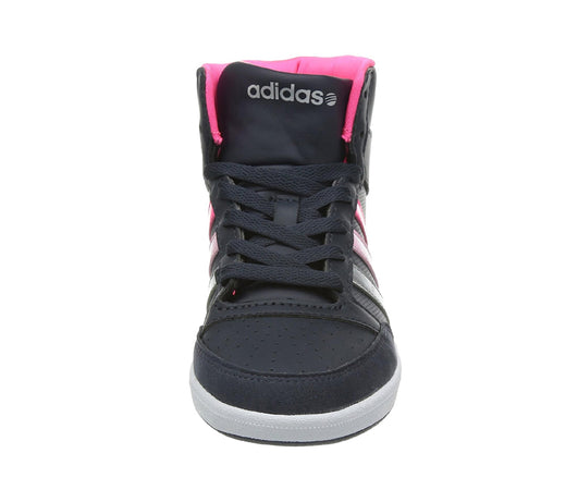 ADIDAS Basketball Ragazza art. VLNEO HOOPS MID W (F38383) in ecopelle Navy/Pink/Silver