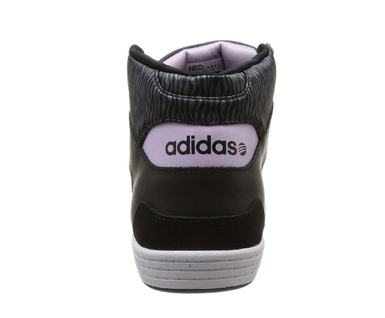 ADIDAS Tennis alte Donna art. HOOPS VL MID W (F97823) in ecopelle Black/Silver/Purple