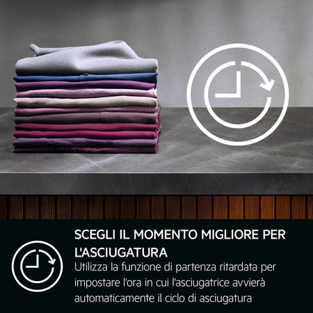 Asciugatrice Aeg TR8G83GW Serie 8000 AbsoluteCare Pompa di Calore 8 Kg