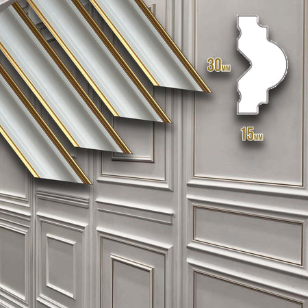 4-barre-intere-PRETAGLIATE-AD-ANGOLO-per-Bugna-Boiserie-in-polimeri-linea-GOLD-(doppio-filo-oro)-ral-9010-varie-dimensioni