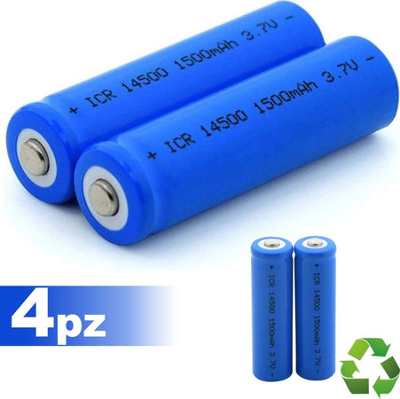 4 Batteria Agli Ioni Di Litio Da 3,7v 1500mah Icr 14500 Per Microfono Mod Aereo Salute e cura della persona/Ausili per la mobilità e vita quotidiana/Apparecchi acustici e accessori/Accessori/Batterie Trade Shop italia - Napoli, Commerciovirtuoso.it