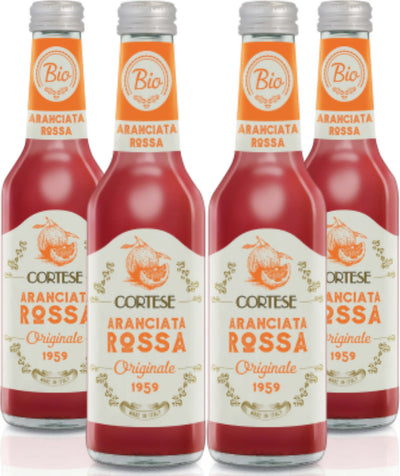 4 Bottiglie Di Aranciata Rossa Biologica 275ml Gusto Classico Delle Arance Rosse Italiane