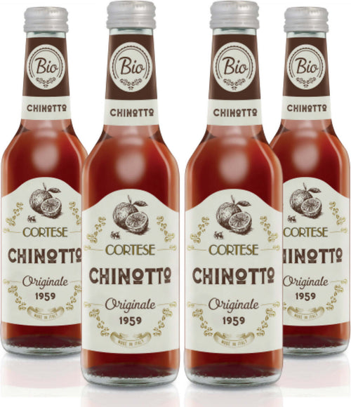 4 Bottiglie Di Chinotto Biologica 275ml - Originale Bio 1959 - La Bevanda Tipica Della Tradizione Nazionale