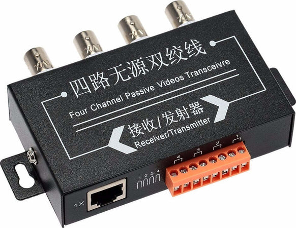 4 CANALI PASSIVO DVR AHD TRASMETTITORE VIDEO BALUN BNC HDCVI UTP RJ45 CAT5  Trade Shop italia - Napoli, Commerciovirtuoso.it