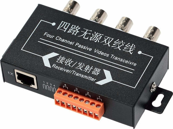 4 CANALI PASSIVO DVR AHD TRASMETTITORE VIDEO BALUN BNC HDCVI UTP RJ45 CAT5  Trade Shop italia - Napoli, Commerciovirtuoso.it