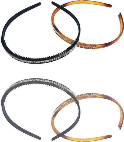 4 CERCHIETTO FRONTINO CAPELLI FERMACAPELLI ACCESSORI BRILLANTINI ACCONCIATURA  Trade Shop italia - Napoli, Commerciovirtuoso.it