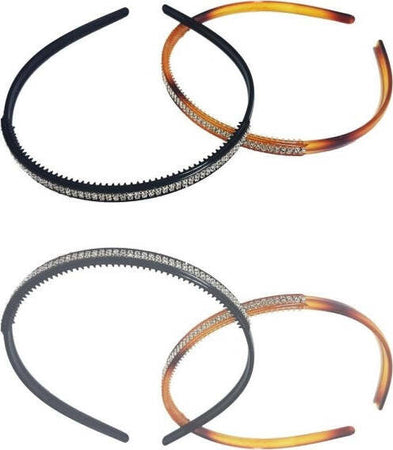 4-Cerchietto-Frontino-Capelli-Fermacapelli-Accessori-Brillantini-Acconciatura