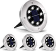 4-Faro-Lampada-Led-Solare-Da-Esterno-Giardino-Faretto-8-Led-Picchetto-Segnapassi