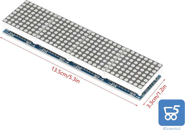 4 in 1 LED DOT Matrix Modulo Display MCU Control kit fai da te con 5 pin Line