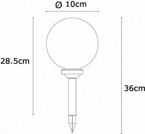 4 Lampione Solare 1 Led Giardino 10 Cm Su Picchetto Lampade Globo Per Esterni Articoli da Giardino > Illuminazione da esterno > Lampade per esterno Trade Shop italia - Napoli, Commerciovirtuoso.it