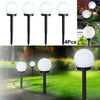 4-Lampione-Solare-1-Led-Giardino-10-Cm-Su-Picchetto-Lampade-Globo-Per-Esterni