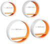 4 Mensole da Parete Moderne Design Rotondo Mensola Scaffale Legno MDF Arancio