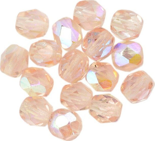 4-mm-Tondo-Sfaccettato-Perline-Di-Vetro-5185-Peach-AB-QTY-1