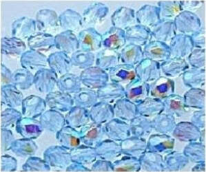 4-mm-Tondo-Sfaccettato-Perline-Di-Vetro-6660-luce-blu-ab-QTY-1