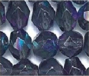 4-mm-Tondo-Sfaccettato-Perline-Di-Vetro-6975-Grigio-Scuro-AB-QTY-1