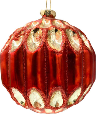 4 palline natalizie di vetro con intarsi Ø 10 cm, Pendaglio decorato Collezione EDG 2020 Casa e cucina/Decorazioni per interni/Addobbi e decorazioni per ricorrenze/Decorazioni natalizie/Addobbi e decorazioni/Palle e palline MagiediNatale.it - Altamura, Commerciovirtuoso.it