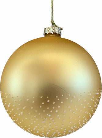 4 palline natalizie in vetro Oro con Pois da Ø 10 cm, Pendaglio Tinta Unita Casa e cucina/Decorazioni per interni/Addobbi e decorazioni per ricorrenze/Decorazioni natalizie/Addobbi e decorazioni/Palle e palline MagiediNatale.it - Altamura, Commerciovirtuoso.it