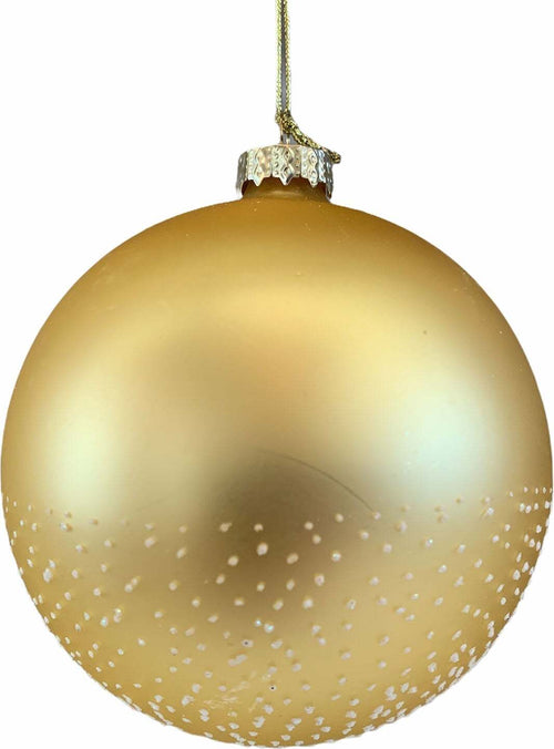 4 palline natalizie in vetro Oro con Pois da Ø 10 cm, Pendaglio Tinta Unita Casa e cucina/Decorazioni per interni/Addobbi e decorazioni per ricorrenze/Decorazioni natalizie/Addobbi e decorazioni/Palle e palline MagiediNatale.it - Altamura, Commerciovirtuoso.it