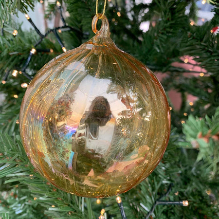 4 palline natalizie in vetro Oro Lucido a spicchi da Ø 10 cm, Pendaglio Tinta Unita Casa e cucina/Decorazioni per interni/Addobbi e decorazioni per ricorrenze/Decorazioni natalizie/Addobbi e decorazioni/Palle e palline MagiediNatale.it - Altamura, Commerciovirtuoso.it