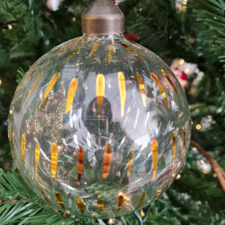 4 palline natalizie in vetro Trasparente con Segmenti da Ø 10 cm, Pendaglio Decorato Casa e cucina/Decorazioni per interni/Addobbi e decorazioni per ricorrenze/Decorazioni natalizie/Addobbi e decorazioni/Palle e palline MagiediNatale.it - Altamura, Commerciovirtuoso.it