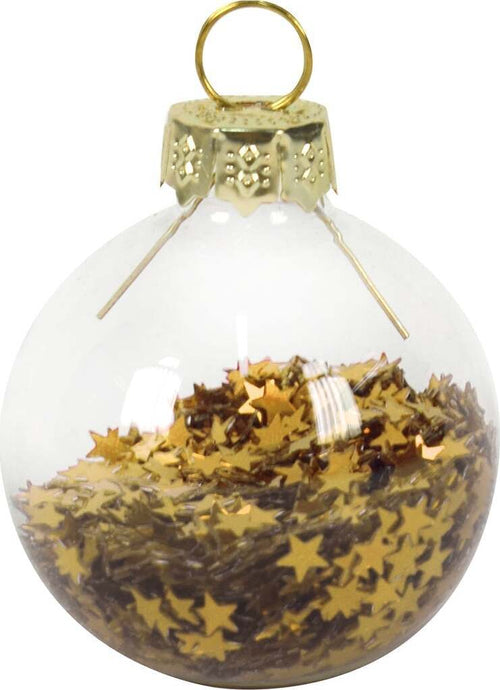 4 palline per albero di natale in vetro con stelline oro da Ø 4 cm pendaglio decorato Casa e cucina/Decorazioni per interni/Addobbi e decorazioni per ricorrenze/Decorazioni natalizie/Addobbi e decorazioni/Palle e palline MagiediNatale.it - Altamura, Commerciovirtuoso.it