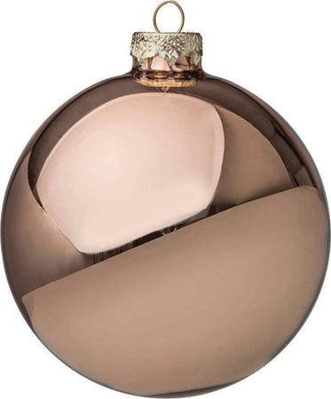 4 palline per albero di natale in vetro Ramato Lucido da Ø 10 cm pendaglio Tinta Unita Casa e cucina/Decorazioni per interni/Addobbi e decorazioni per ricorrenze/Decorazioni natalizie/Addobbi e decorazioni/Palle e palline MagiediNatale.it - Altamura, Commerciovirtuoso.it