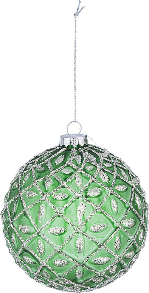 4 palline per albero di natale in vetro Verde con Glitter Argento da Ø 10 cm Casa e cucina/Decorazioni per interni/Addobbi e decorazioni per ricorrenze/Decorazioni natalizie/Addobbi e decorazioni/Palle e palline MagiediNatale.it - Altamura, Commerciovirtuoso.it