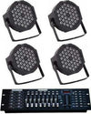 4 PAR LED Faro RGB 36 LED Strobo WASH Programmabile DMX + MIXER 192 CH Illuminazione/Illuminazione per esterni/Proiettori Zencoccostore - Formia, Commerciovirtuoso.it