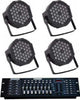 4 PAR LED Faro RGB 36 LED Strobo WASH Programmabile DMX + MIXER 192 CH Illuminazione/Illuminazione per esterni/Proiettori Zencoccostore - Formia, Commerciovirtuoso.it