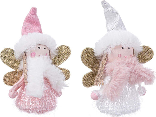 4 Pendagli bambolina in pezza h 11 cm, pallina per albero di natale addobbi natalizi Rosa Casa e cucina/Decorazioni per interni/Addobbi e decorazioni per ricorrenze/Decorazioni natalizie/Addobbi e decorazioni/Palle e palline MagiediNatale.it - Altamura, Commerciovirtuoso.it