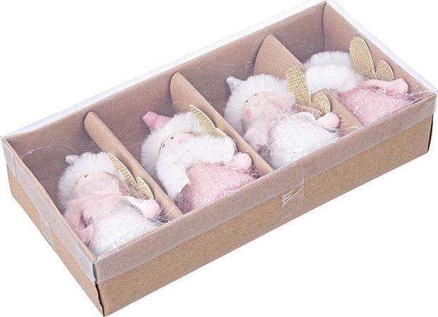 4 Pendagli bambolina in pezza h 11 cm, pallina per albero di natale addobbi natalizi Rosa Casa e cucina/Decorazioni per interni/Addobbi e decorazioni per ricorrenze/Decorazioni natalizie/Addobbi e decorazioni/Palle e palline MagiediNatale.it - Altamura, Commerciovirtuoso.it