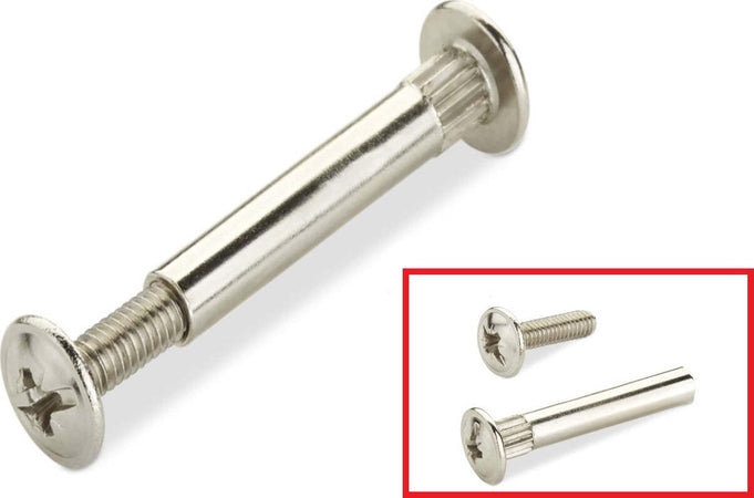 4-PEZZI---GIUNZIONI-DI-ASSEMBLAGGIO-PER-MOBILI-30x15MM---ACCIAIO-NICHELATO---LARGHEZZA-FEMMINA/MASCHIO-15-30--Ø5MM