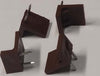 4-PEZZI---SUPPORTI-REGGIPIANO-A-POLTRONCINA-21x17x13MM---CON-DUE-CHIODI---IN-PLASTICA-MARRONE