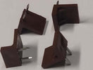 4-PEZZI---SUPPORTI-REGGIPIANO-A-POLTRONCINA-21x17x13MM---CON-DUE-CHIODI---IN-PLASTICA-MARRONE