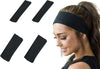 4-Pezzi-Fascia-Sportiva-Capelli-Nero-per-Uomo-e-Donna-Larga-8cm-Zorei