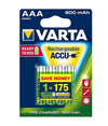 4 Pile Varta Mini Stilo Batterie Ministilo Aaa Alkaline Ricaricabili 800mah Hr03