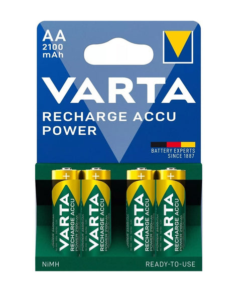 4 Pile Varta Stilo Batterie Aa Alkaline Ricaricabili 2100mah Nimh Hr6 1.2v Accu