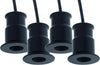 4-PZ-Mini-Faretto-Led-Da-Incasso-1W-DC-12V-Freddo-6000K-Carcassa-Nera-Angolo-30-Gradi-Foro-15mm-20X25mm-Ledlux