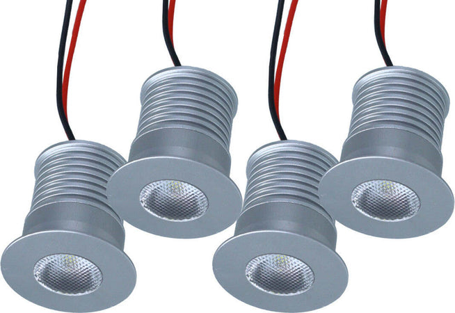4-PZ-Mini-Faretto-Led-Da-Incasso-3W-DC-12V-24V-Neutro-4000K-Angolo-25-Gradi-Foro-30mm-35X35mm-Ledlux