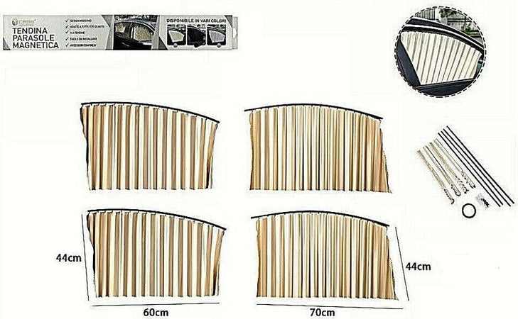 4 Pz. Tenda Tendina Parasole Proteggi Sole Raggi Uv Magnetica Auto Marrone 70169 Auto e Moto > Auto > Accessori Auto Trade Shop italia - Napoli, Commerciovirtuoso.it