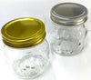 4-Vasetti-Barattoli-In-Vetro-Lavorato-250-Ml-Per-Marmellate-Conserve-Coperchio